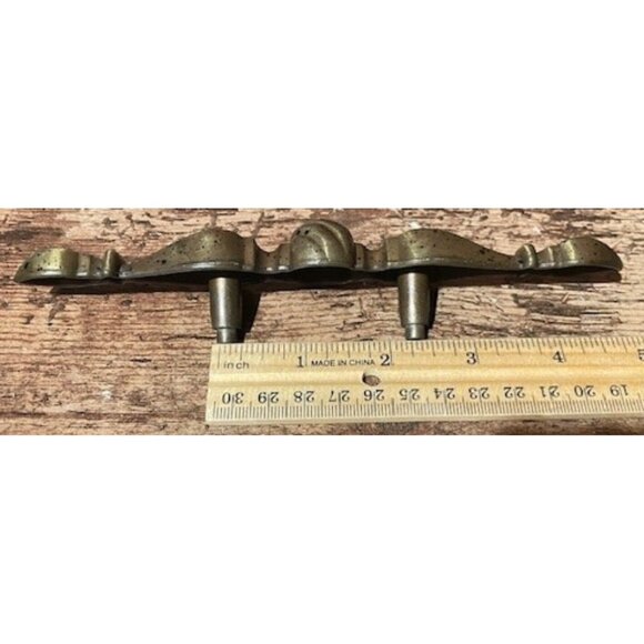 3 Vintage Brass Drawer Pulls 7" Long – 2.25" CTC Aged Salvaged Handles - Picture 2 of 6